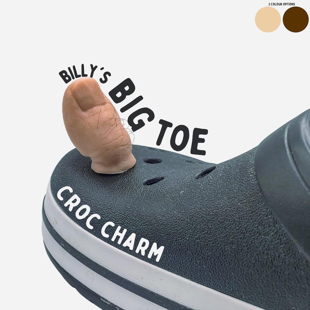 Funny Big Toe Croc Charm Clog Shoe Decoration