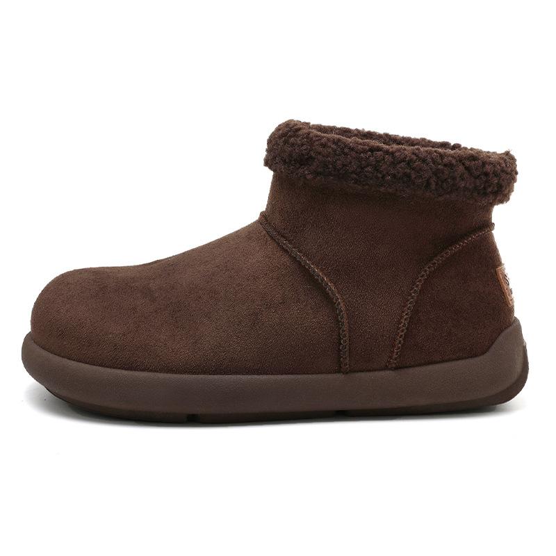 

Women s thick bottom fashion furry mouth winter lightweight warm anti cold snow boots non-slip casual sneakers cotton boots 40 коричневый