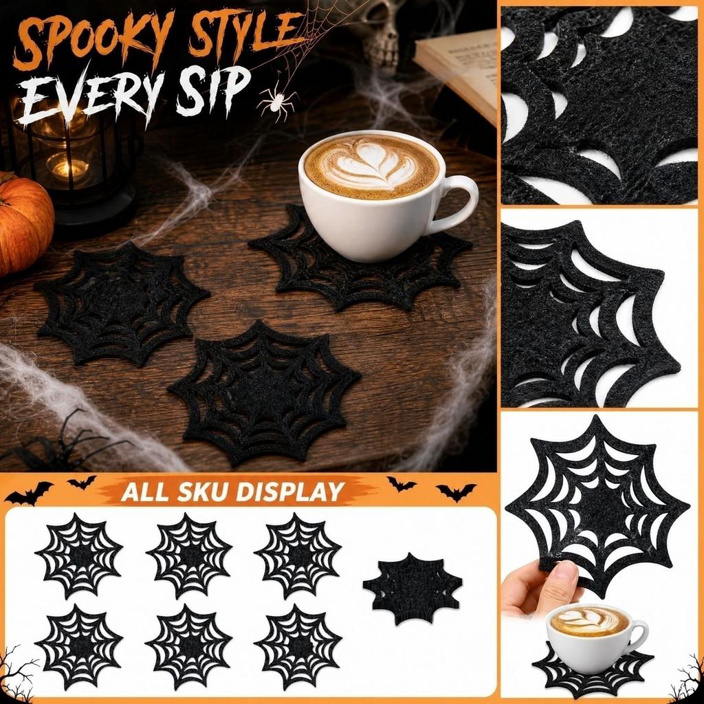 Black Non-Woven for Halloween Dinner Party Table Decoration