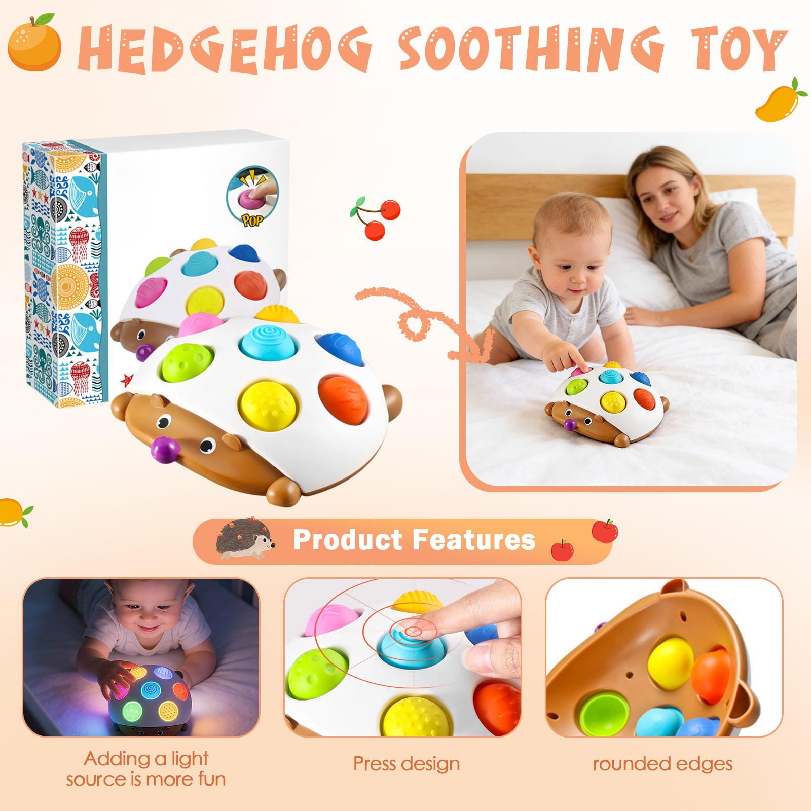 

Hedgehog Popper Sensory Learning Toy Push Travel Fun One Size