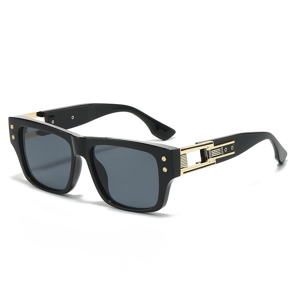 

New Luxury Leopard Gradient Square Women Sunglasses Retro Brand Hollow Frame Design Trendy Men Leisure Sun Glasses Uv400 as picture