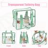 VOCOSTE Waterproof Makeup EVA Zipper Transparent Portable Toiletry Bag for Green Pouch, Pouch, Travel, 31x28x10.5cm,