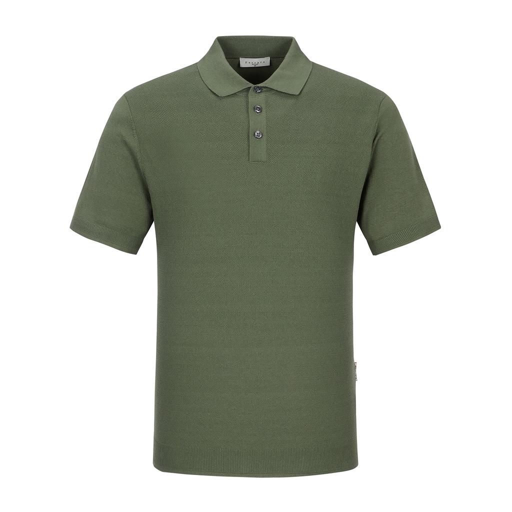 FERRAROMILANO Basic Thierry Short Sleeve Knit L Khaki (Amsets20125)