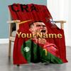 Cristiano Ronaldo 24 Customize Text Blanket Gift Customizable Blanket Warmthful Decor Perfect for Bed Office Home Decor Bedding