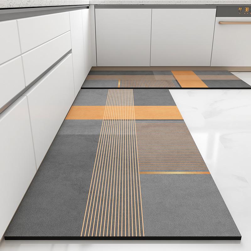 Pvc Kitchen Carpet Waterproof Oil-proof Leather Floor Mat Non-slip Area Rug Home Decoration Tappeto Cucina Alfombras De Cocina