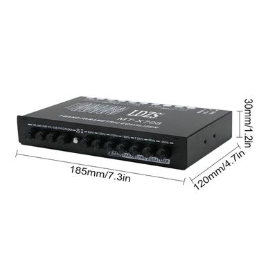 Professional 7 Band Car Equalizer Multifunctional Car Audio EQ Tuning Crossover Amplifier Parametric Equalizer Car