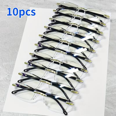 10Pcs Reading Glasses for Women Men Casual Blue Light Blocking Glasses Chic Lightweight Eyeglasses