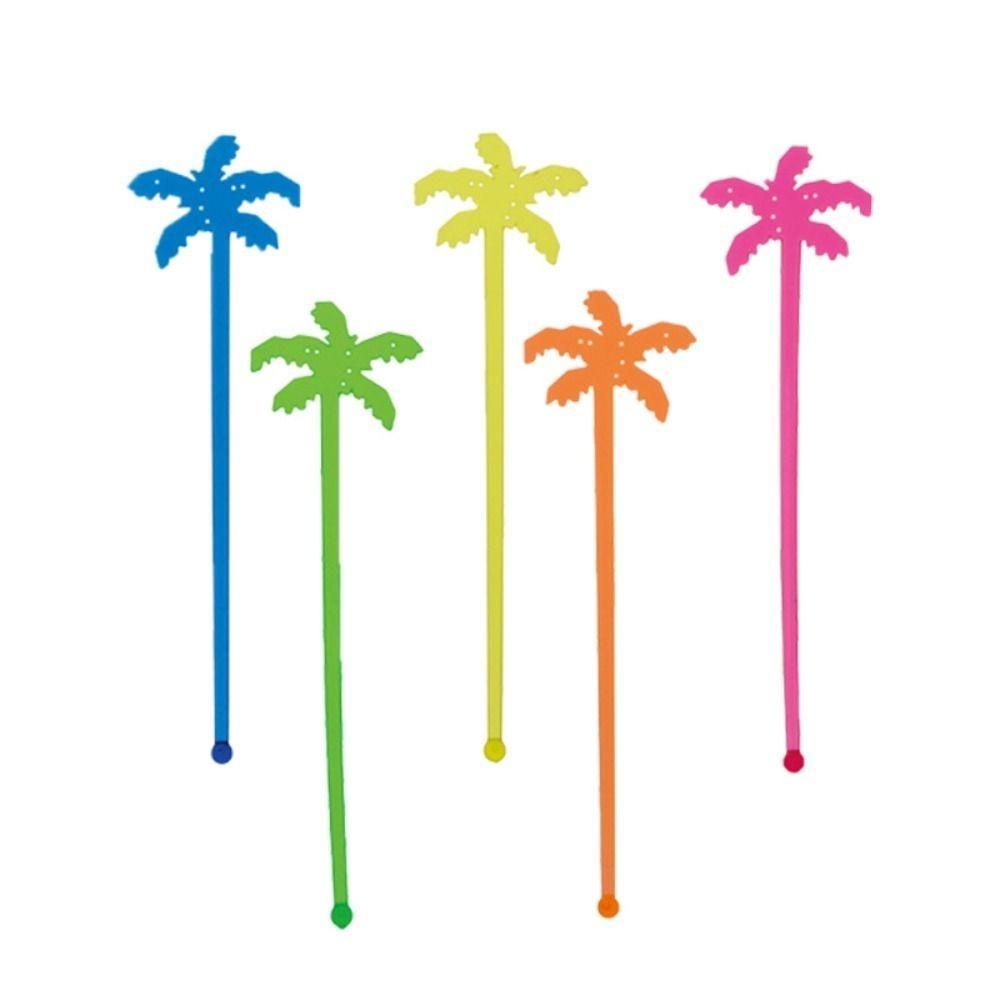 50pcs Colorful Coffee Beverage Stirrer Tropical Summer Juice Drink Stirrers  Party Favors