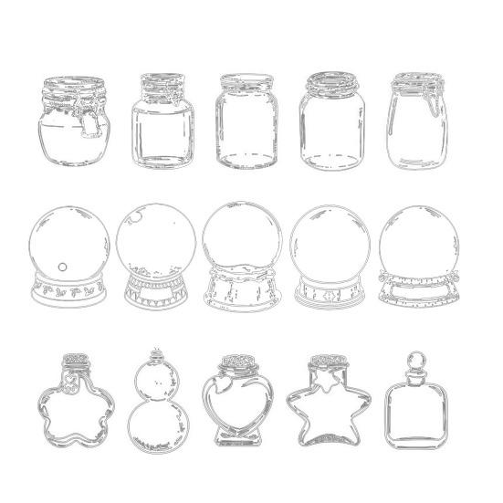 Transparent Dried Flower Bookmarks Handmade Clear Floral Bookmark Wishing Bottle Stickers Without Pressed