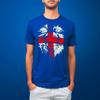 Lion England Flag T-Shirt, Union Kack Lion Flad Great Britian Novelty Unisex Top