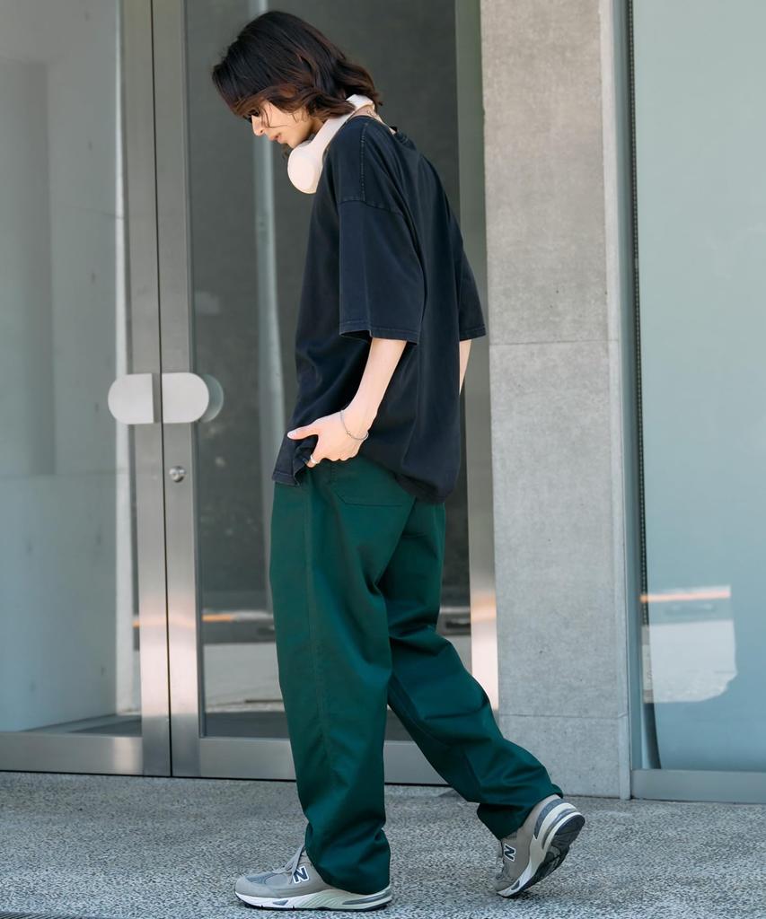 WEGO Chino Straight Leg Size Type D Wide Leg Long Winter Men's Pants, S, (Dark Green), Unisex, Pants, Trousers, Bottoms, Pants, Simple, Year-Round