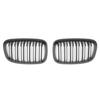2012-2014 För BMW 1-serie F20 Grill Dubbla Ribbor Blank Svart/Matt Svart/Svart+Krom ABS Främre Njuregrill