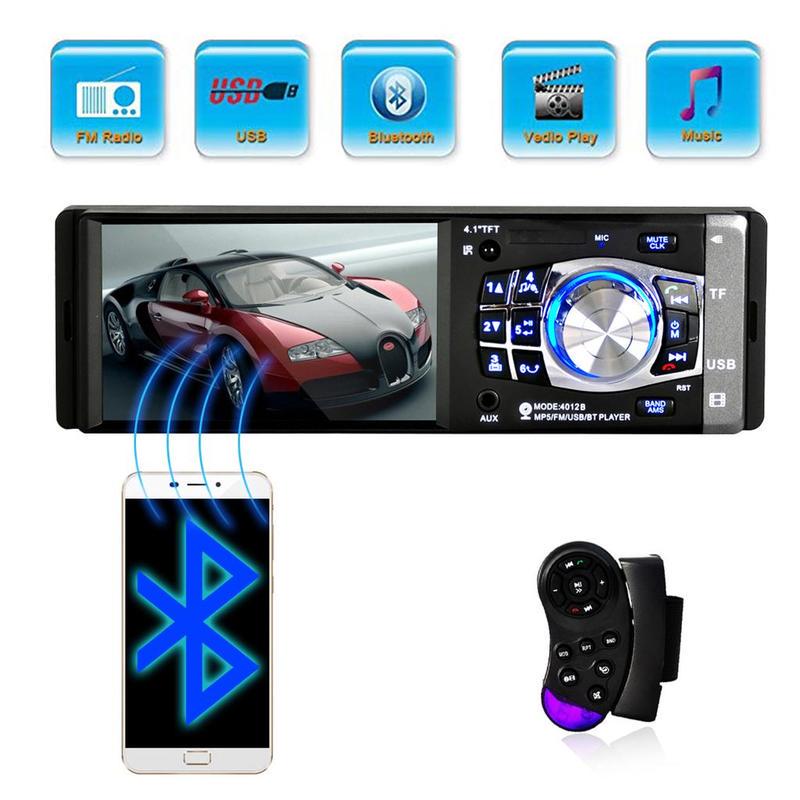 Buy 1 DIN Car Stereo Radio MP5 Audio Player Bluetooth Remote Control In ...