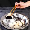 1 st rostfritt stål dumplingtallrik förtjockad och dränerad Ångad dumplingtallrik med dippsåsbricka flerfunktionell vegeta