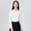 Chemise professionnelle à manches longues en mousseline pour femme