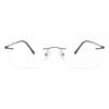 Rimless Square Black Smartbuy Collection Chronia Tt 131 M04 Fashion Unisex Eyeglasses