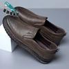 Men's Shoes 2025 Summer New Casual Leather Shoes Hollow Soft Sole Men's Sandals Non-slip Leather Shoes
