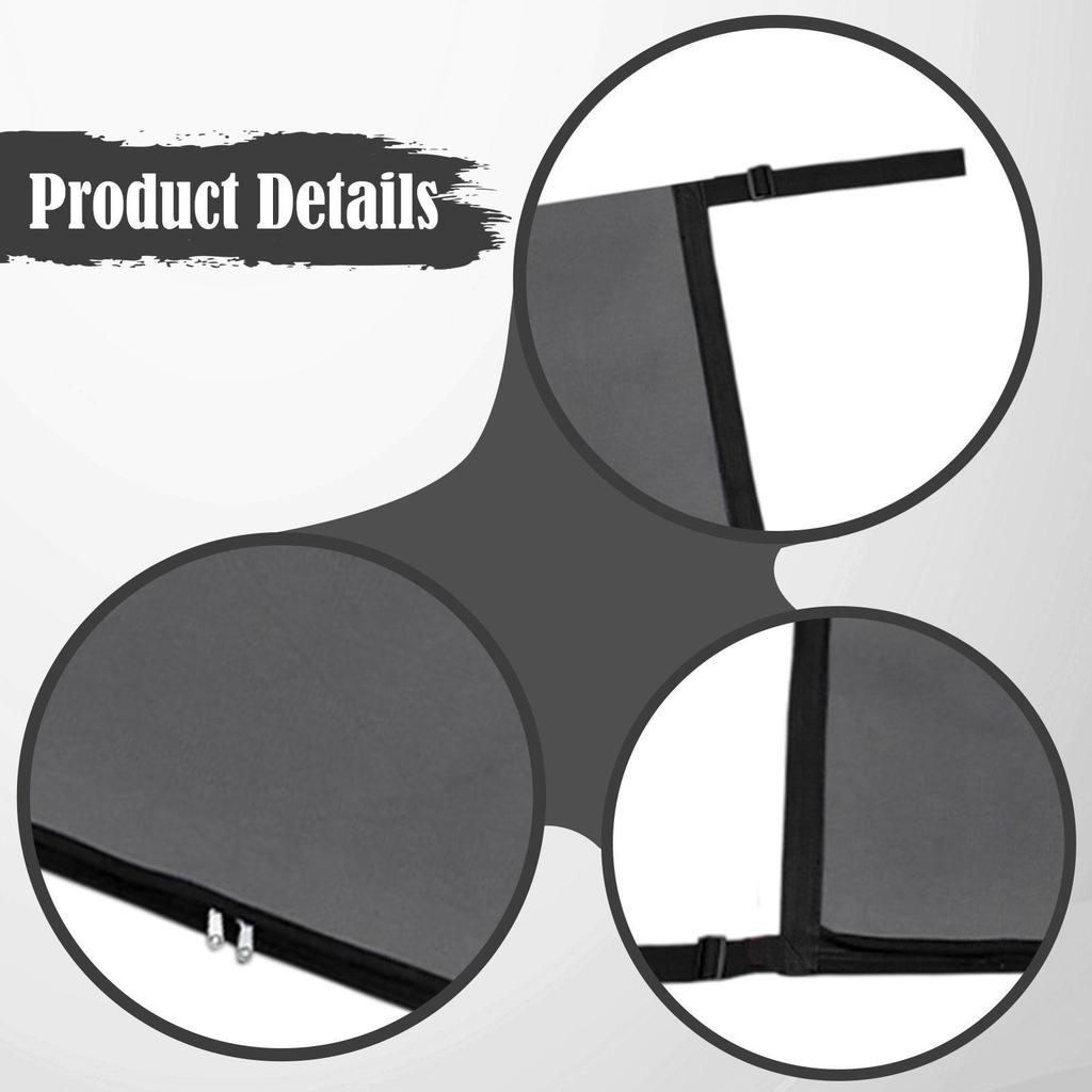 Car Ceiling Cargo Net Pocket with Double Zipper Roof Storage Organizer Mesh Bag Easy Installation for Sedan Interior