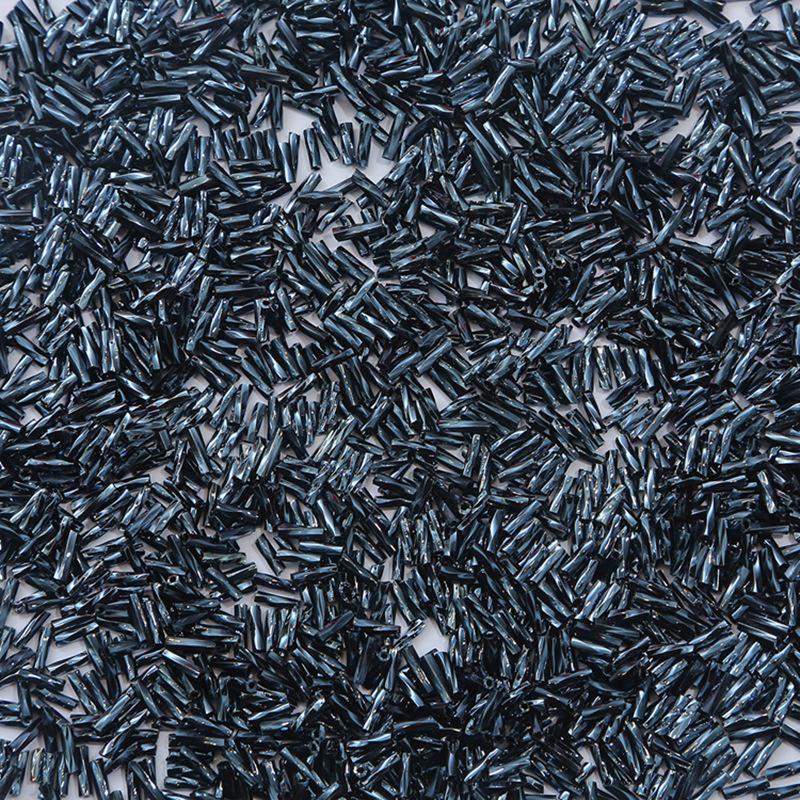 Srebrzone szklane koraliki ryżowe - rurkowe, luźne do biżuterii DIY i szycia