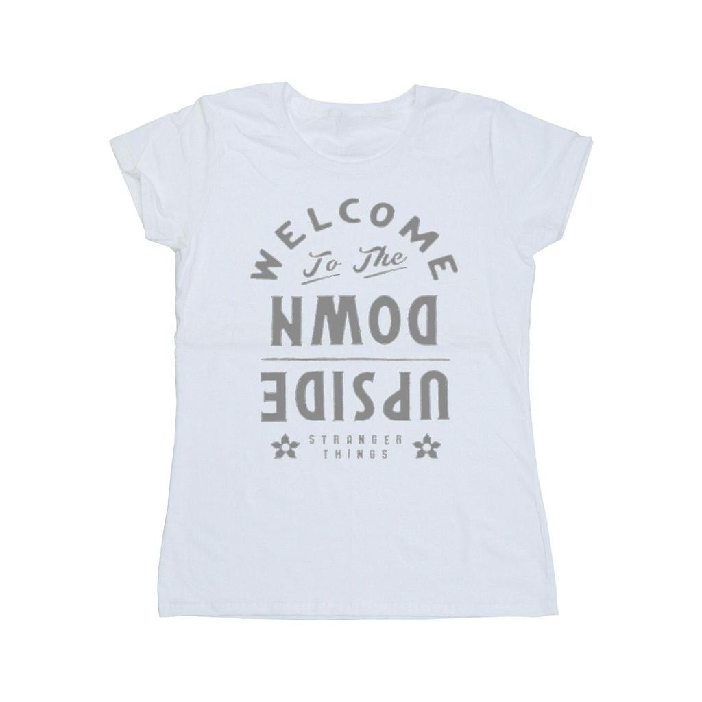 Netflix Womens/Ladies Stranger Things Welcome To Upside Down Cotton T-Shirt