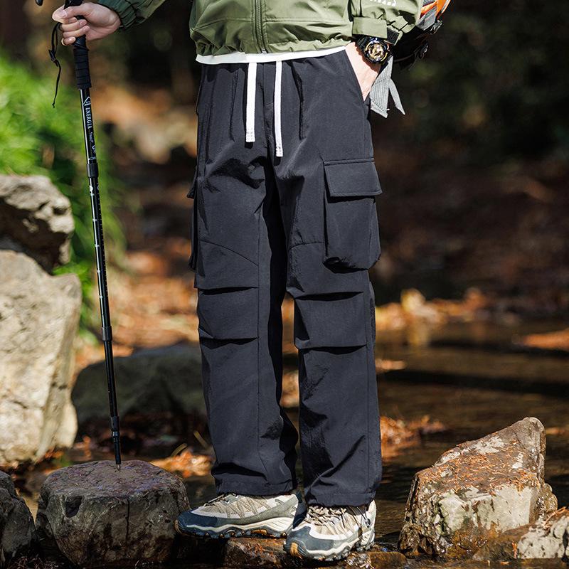Men's and Women's Outdoor Waterproof Loose Straight-Leg Pants for Hiking and Mountaineering