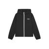 Solid Color Zip-Up Hooded Sports Jacket Women Jackets Carbon-Black L223W114-0018
