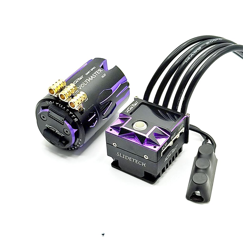 FURITEK BLS Drift Combo Slidetech Voltmaster Midnight Purple Edition Brushless Combo Set for Competition Drift 1/10 & 10.5T FUR-2656
