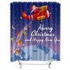 TU Christmas Shower Curtain Festive Holiday Decor Merry Xmas Bathroom Backdrop Waterproof Holiday Home Decor Xmas Pattern Winter