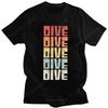 Vintage 70s Scuba Dive T Shirt Homme Preshrunk Cotton Ocean Diver Tshirt Diving Lover Tee Short Sleeve Casual Tshirt Clothing