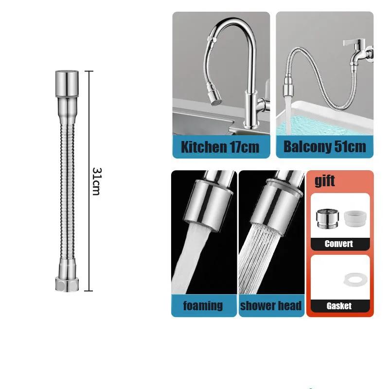 Cap pulverizator universal din oțel inoxidabil cu rotație 1080° pentru chiuveta de bucătărie, robinet extensibil, perlator, robinet, duză anti-stropire