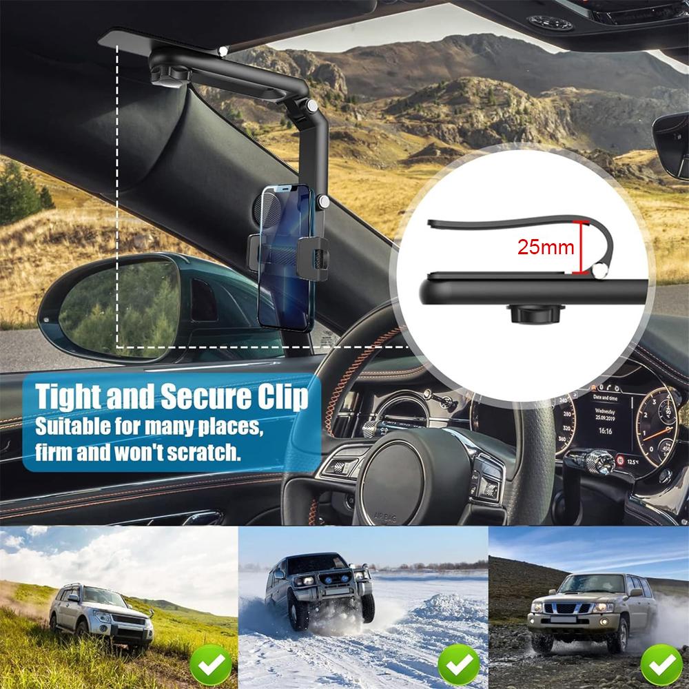 Multifunctional Car Phone Holder Rotatable Sun Cell Phone Holder for Car Phone Mount for Home