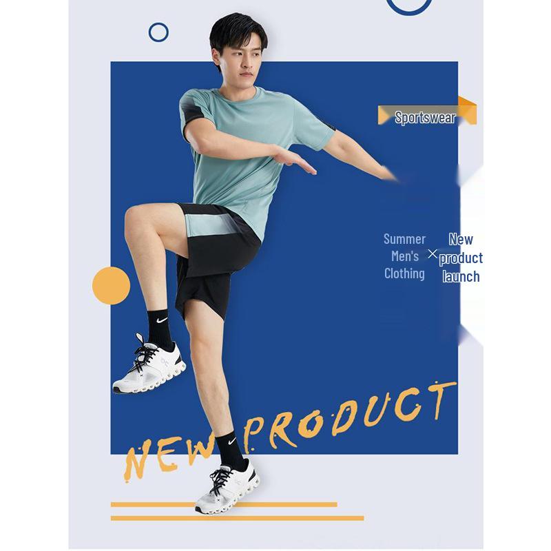 Quick-Dry Adult Fitness Sports Set: Short Sleeve Badminton, Tennis, General Training Summer Uniform