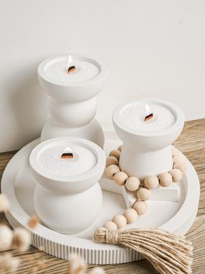 Minimalist Geometry Candles Holder Silicone Mold DIY Concrete Round Candle Vessel Plaster Mould Flowerpot Resin Molds Home Decor
