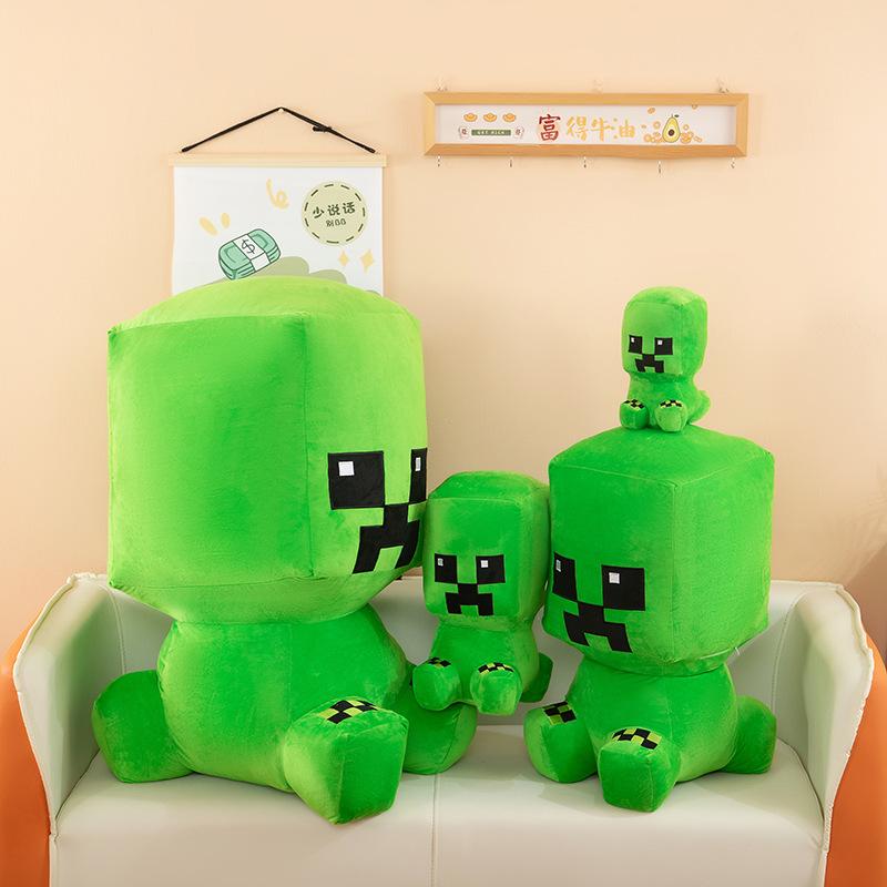 Plush Toy Pixel Creative Figure Sitting Doll Claw Machine Stuffed Animal Creeper Enderman Steve