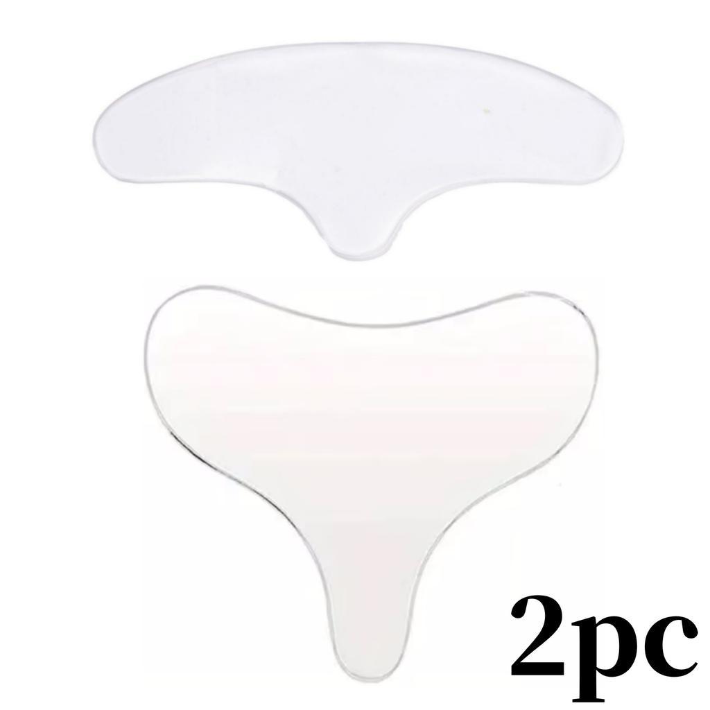 1/2pc Anti-Ageing T Anti Wrinkle Chest Pad Reusable Silicone Transparent Brust Lifting Patch Wrinkles Remover Skin Care Tools