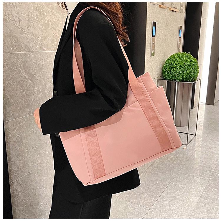 Versatile Women's Nylon Tote Bag - Large Capacity, Casual, Simple, Lightweight, Fashionable Shoulder Handbag