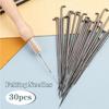 30 PCS Sewing Needles 3 Sizes Felting Needles Artesanato Wool Felt Pocked Needles Set DIY Craft Felt Tools with Wood Handle