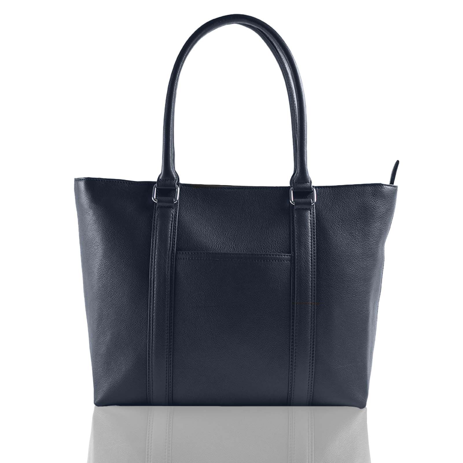 

VERAPELLE Мужская деловая сумка-тоут из коровьей кожи, формат A4, отделение для ноутбука, большая вместимость, верхняя молния, идеально подходит для поездок на работу, учебы или повседневного использования