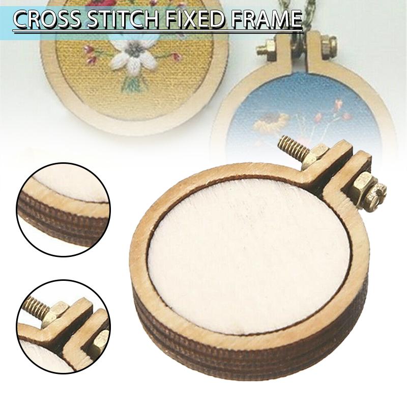 Kali 10x Mini Embroidery Hoops Ring Wooden Hand Crafts Cross Stitch Frame Tools
