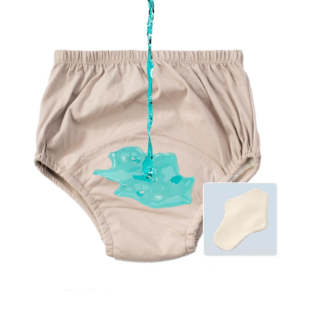 

DURASIKO Подгузник для взрослых при недержании Мочепоглощающие функциональные хлопковые штаны для ухода при мочеиспускании со съемным подгузником Полное уважение к пожилым людям День бежевый