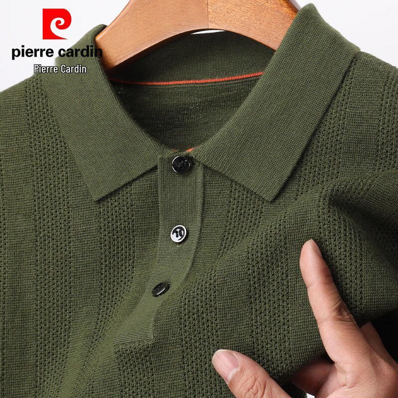 

Мужской свитер-поло с коротким рукавом Pierre Cardin из 100% чистой шерсти 3XL (190/104A)