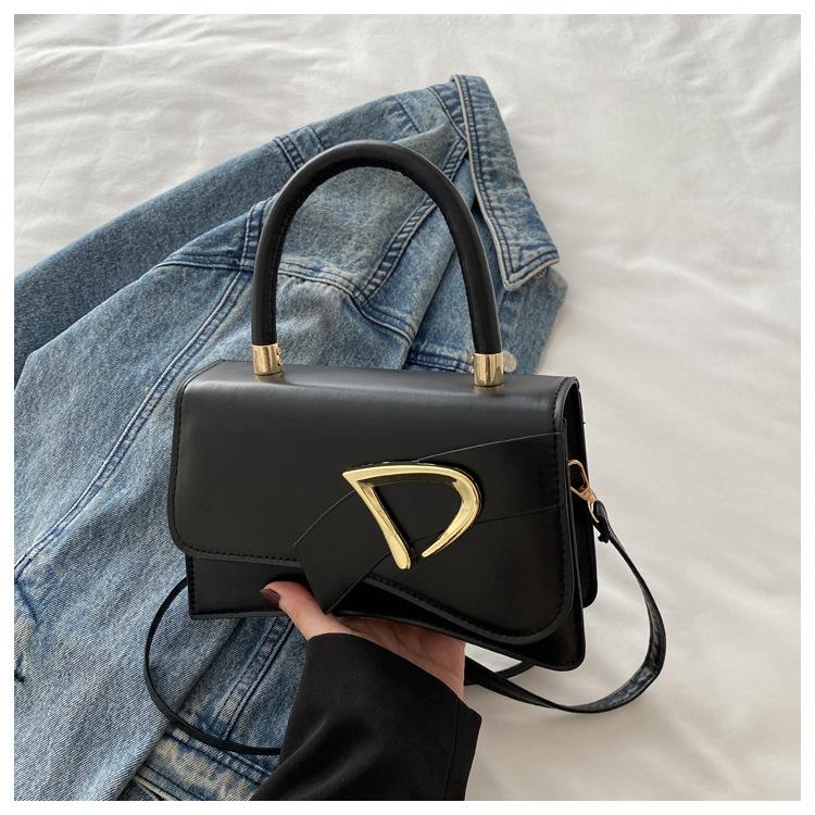 Chic Solid Color Faux Leather Shoulder Bag for Women, Minimalist Square Crossbody Purse, Trendy Casual Handbag