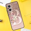 Letter Pink Shiny M R Case For OPPO Reno 7 Reno 10 Pro 4 5 6 8 Lite 8T 4Z 5Z OPPO Find X6 X5 Pro X2 X3 Neo Cover