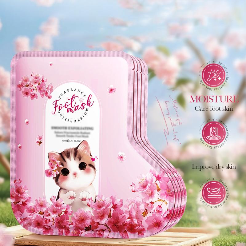Sakura Niacinamide Foot Mask – Moisturizing & Softening Care for Dry Feet 5Pairs