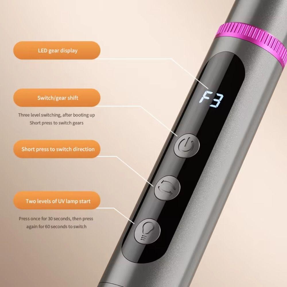 Pen-Style Nail Drill Machine with UV Light Cordless Nail File Professional Nail Polisher  Nail Care