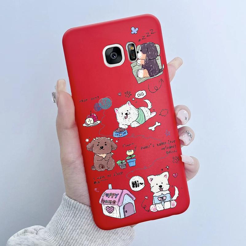 For Samsung Galaxy S7 S7Edge Case Soft TPU Silicone Cover Cute Astronaut Panda Phone Case For Samsung S7 S 7 Edge Coque Funda