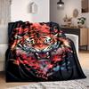 1pc Tiger Flames Blanket - Perfect Gift for Birthdays, Christmas & Halloween- Soft, Warm & Versatile Yy250909161