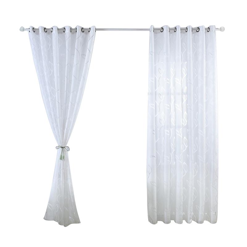 

Шторы с полым узором из веток и листьев, полупрозрачные шторы на кулиске 100*250cm