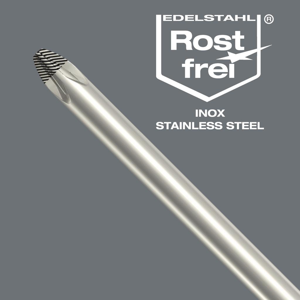 WERA Nerezový šroubovák Pozitivní a 032061 6dílná sada, Plochý,