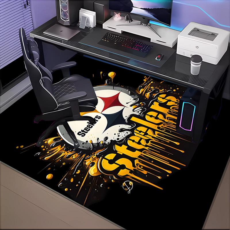 Pittsburgh Steelers Vloerkleed Spel Tapijt, Vloermat voor Slaapkamer Woonkamer Entree Tapijt, Woondecoratie Idee Cadeau voor Kerstmis Verjaardag
